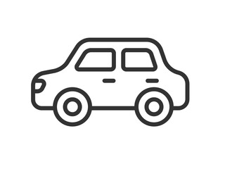 ホビーの、ミニカーのアイコン（線画）のイラスト