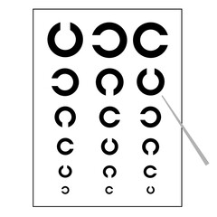 視力検査ののイラスト