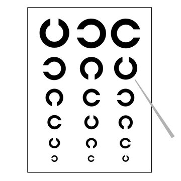 視力検査ののイラスト