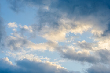 夏の空　夕暮れの時の空と雲22