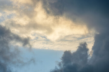 夏の空　夕暮れの時の空と雲27