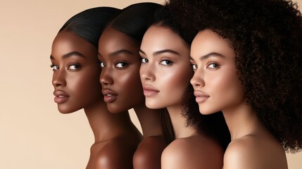 Diverse Women Portraits Showcasing Unique Beauty and Skin Tones
