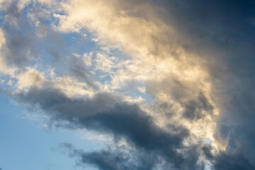 夏の空　夕暮れの時の空と雲30