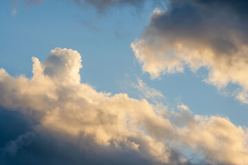 夏の空　夕暮れの時の空と雲44