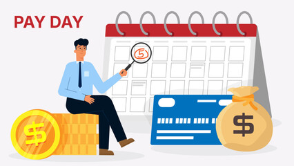 Smiling people enjoying salary payday moment