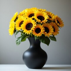 bouquet of sunflowers in a vase
