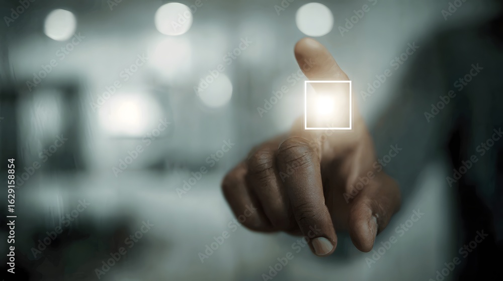 Poster controlling a smart home system through a digital interface