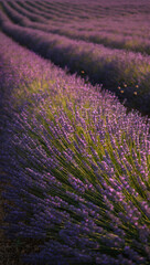 Obraz premium Lavender Field at Golden Hour