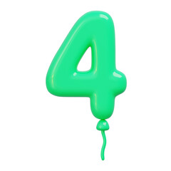 Number four balloon