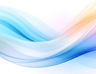 Fototapeta premium Abstract flowing pastel waves on white background (1)