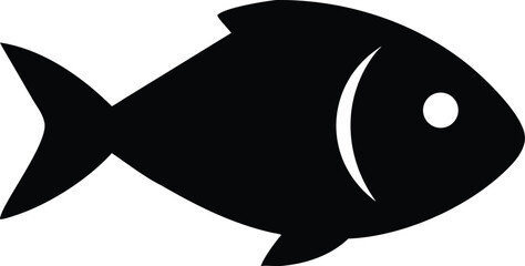 Fish vector Icon. Sea Food illustration symbol. Farm Element logo.
