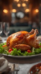 roasted chicken on a plate