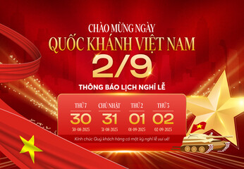 Vietnam National Day 2/9 celebration poster