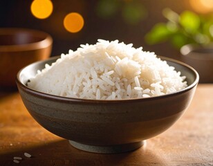 Freshly Cooked Rice Served in a Bowl