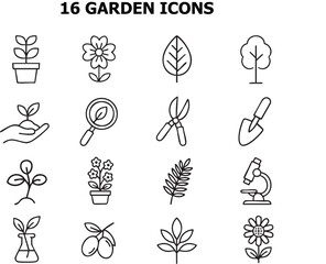 Garden tools icon with shovel and rake