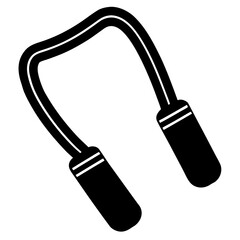 Obraz premium Simple black and white icon graphic of a three point harness system on a white background