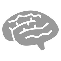 human brain Icon shadow
