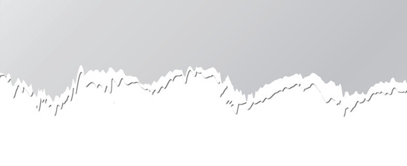 Realistic torn paper edge. Ripped Light Gray paper mockup isolated on transparent background. Piece of rip paper PNG. mockup template 
