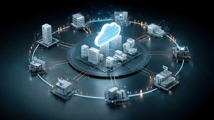 Cloud platform orchestration coordinates deployment, scaling, and management of cloud services.