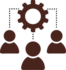 Team of some employees icon vector. workers illustration sign. developers symbol. management logo.
