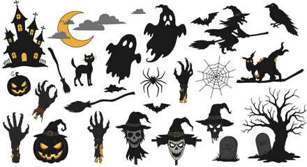 Fototapeta premium set of halloween icons