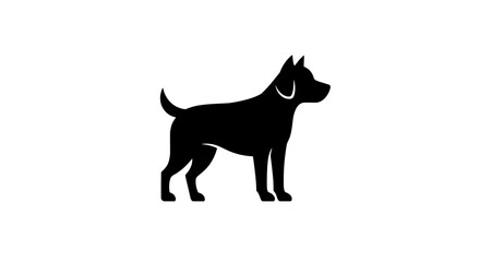 Silhouette of a Dog: An elegant silhouette of a dog, capturing the graceful outline of the animal in a minimalist, bold design.