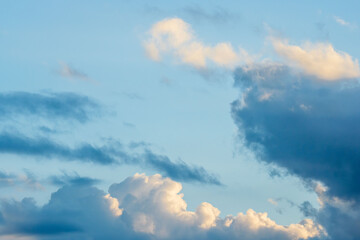 夏の空　夕暮れの時の空と雲46