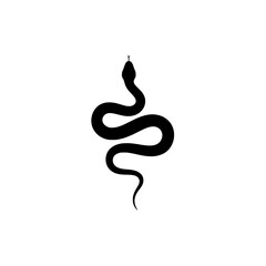 Serpentine Silhouette: A sleek, black silhouette of a snake elegantly coils, exuding an air of mystery and silent power. 