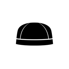 Monochrome Skullcap: A simple, yet sophisticated skullcap isolated, its elegant lines and classic design create a clean and timeless aesthetic.