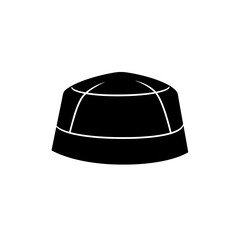 Kufi Hat: A classic kufi hat, embodying heritage and cultural significance, is illustrated. The solid form represents faith, identity, and tradition. 