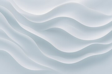 Fototapeta premium Abstract flowing white waves with soft light and shadow