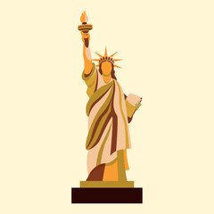 Statue of Liberty &ndash; Iconic Symbol of the USA Illustration