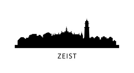 Fototapeta premium Zeist with Netherlands Skyline Silhouette Cityscape Architecture.