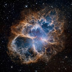 Obraz premium Cosmic nebula, swirling colors, star