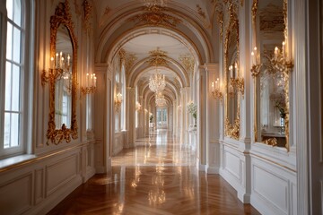 Obraz premium Luxurious, ornate hallway