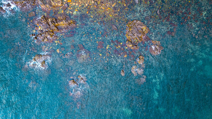 Rock Beach Coastal Landscape Waves Shoreline View Hong Kong