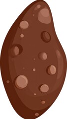 Fototapeta premium Chocolate-colored oval with speckled spots