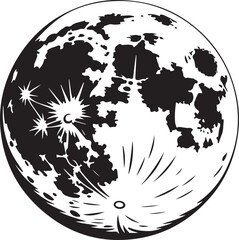 silhouette vactor the moon icon