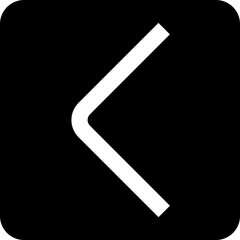 Left angle arrow icon for navigation and user interfaces