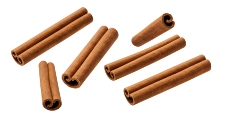 Fresh cinnamon sticks perfectly arranged for culinary delights, baking, and warm spices