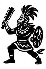 Guerrero Azteca con Macuahuitl