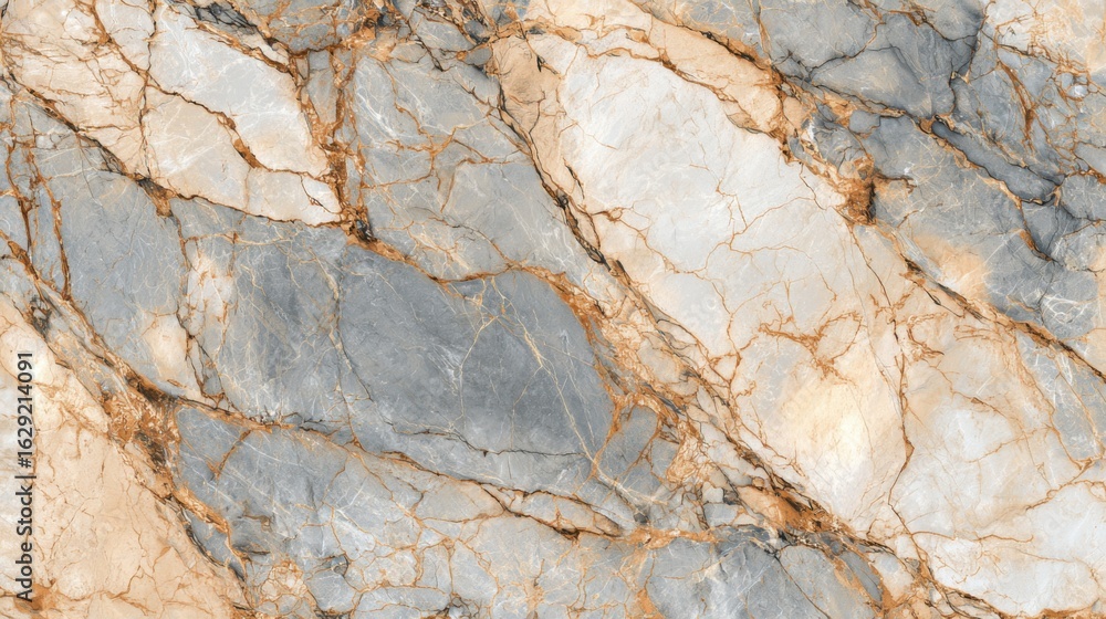 Poster natural marble features a mix of gray and beige hues with intricate vein patterns. ideal for use in 