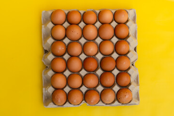 Eggs in the egg tray