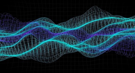 Green digital rain of binary code cascading down, creating a futuristic, immersive digital landscape.