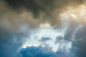 夏の空　夕暮れの時の輝く雲05