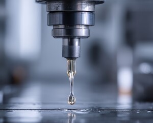 Lubricant drop from industrial machine