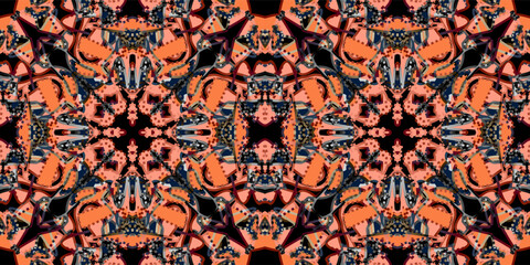 seamless Ornamental Pattern. Seamless Abstract Background

. Vibrant Symmetrical Design. Geometric Floral Motif wallpaper. Ornate and colorful geometric background. prints texture. fashionable design
