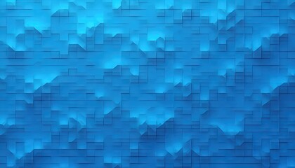 Abstract 3D Hexagon Tiles With Cool Blue Gradient