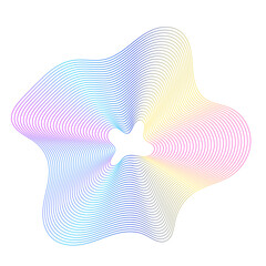 Abstract colorful smooth wave on a white background. Abstract vector wavy lines flowing smooth curve colorful concept of technology, science, music, modern. 