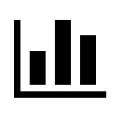 business graph on black background